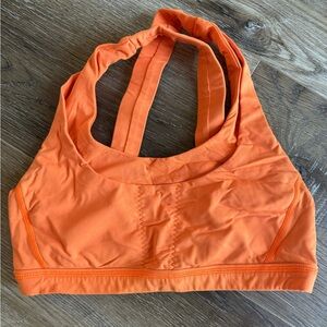 lululemon athletica Orange Racerback Sports Bra